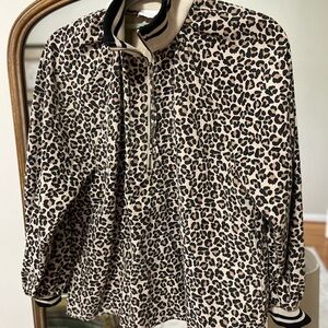 Entro Leopard Print Top with Black Accents